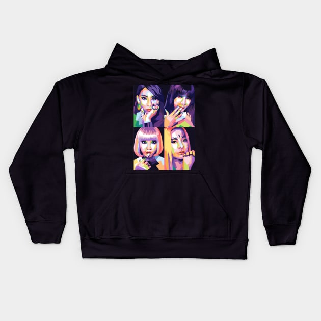 2ne1 full member Kids Hoodie by Danwpap2